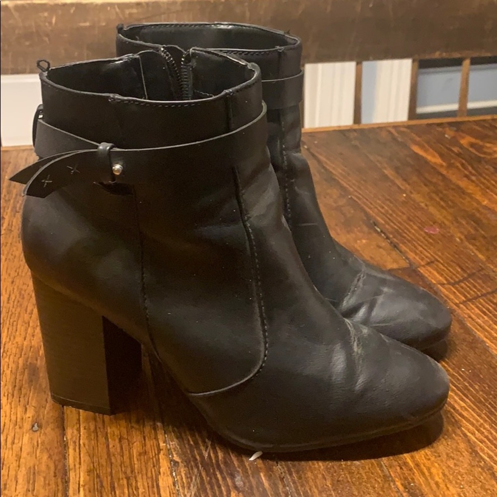 Black Ankle Boots with 3.5” Heels